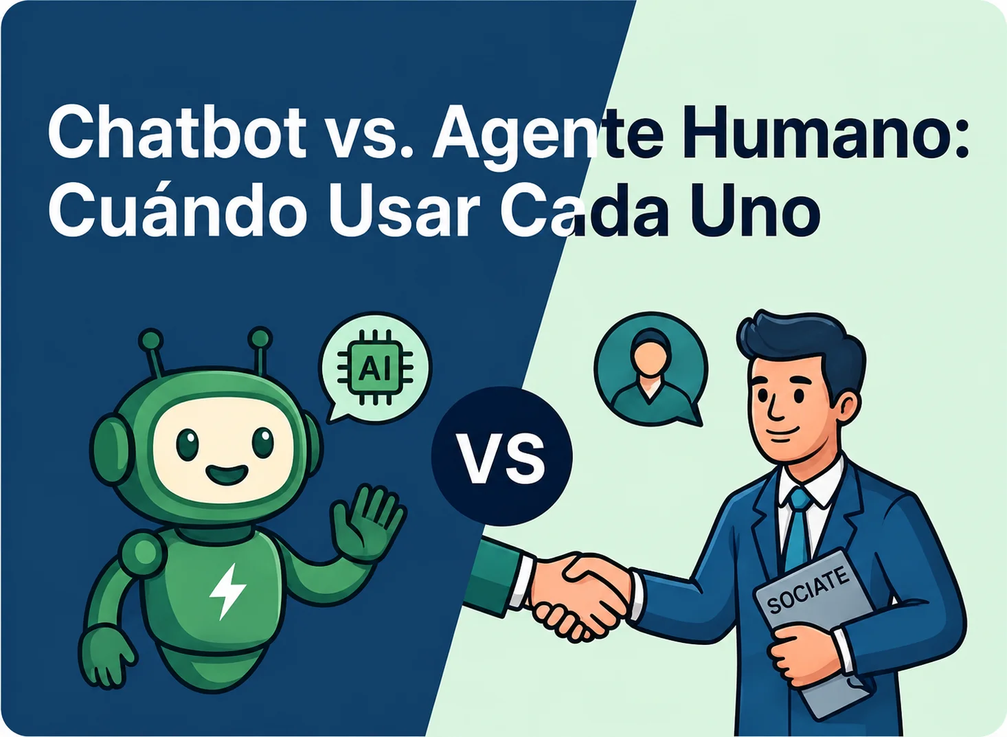 Chatbot vs. agente humano: cuándo usar cada uno